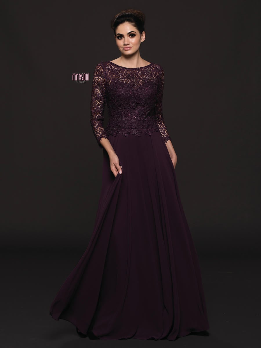 Marsoni by Colors Dress M223 - Eggplant