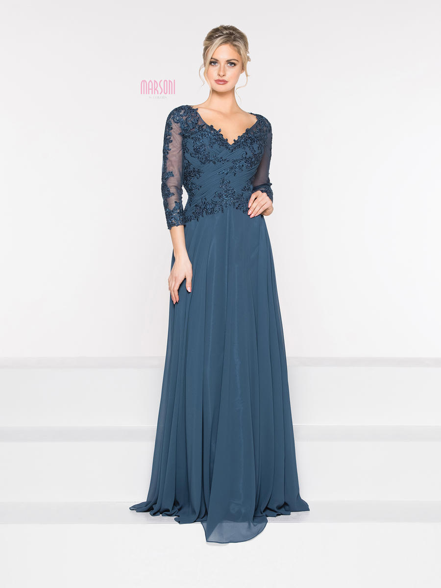 Marsoni by Colors Dress M237 - Peacock