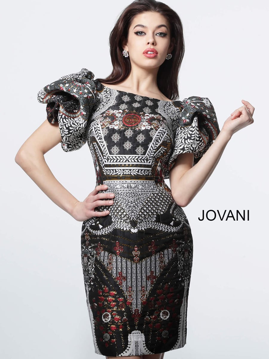 Jovani Contemporary Dresses M2794 - Black/Multi