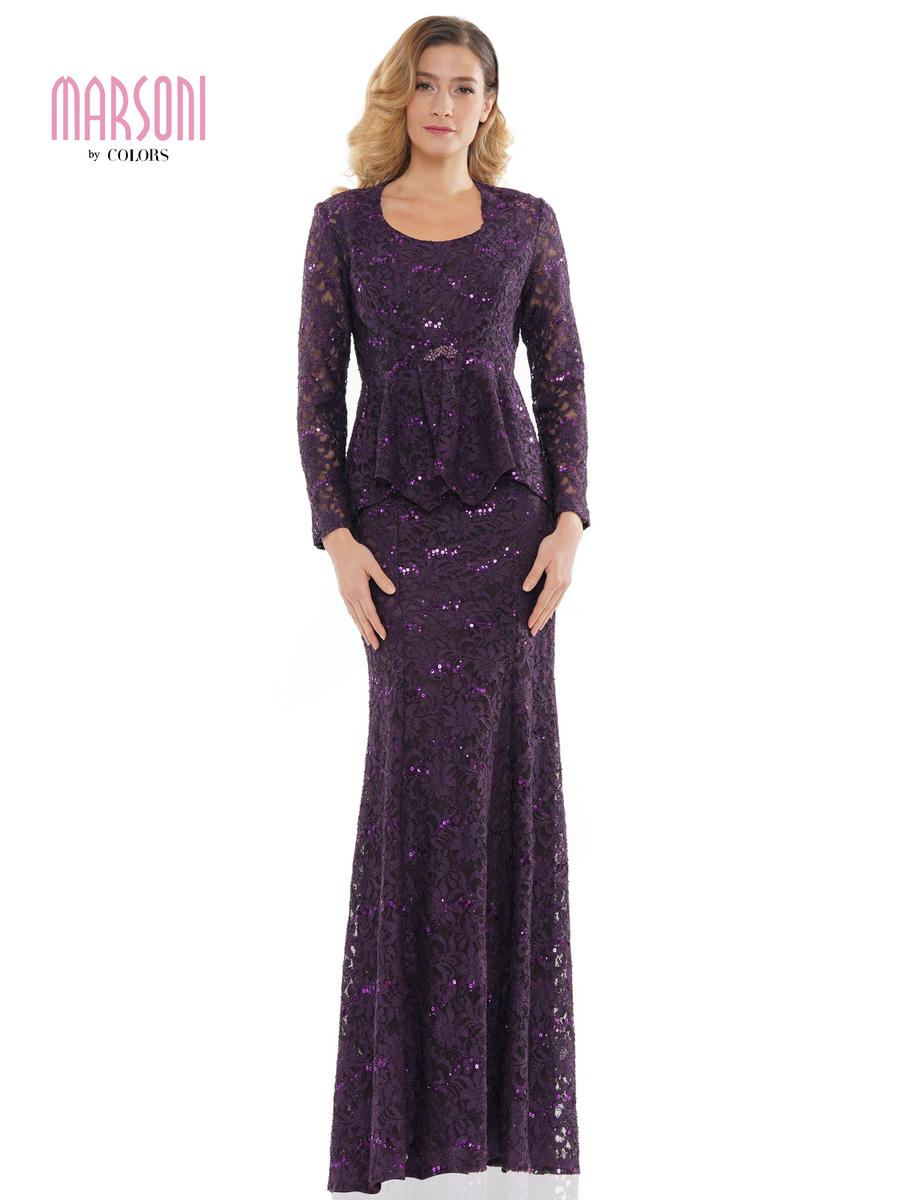 Marsoni by Colors Dress M301 - Eggplant