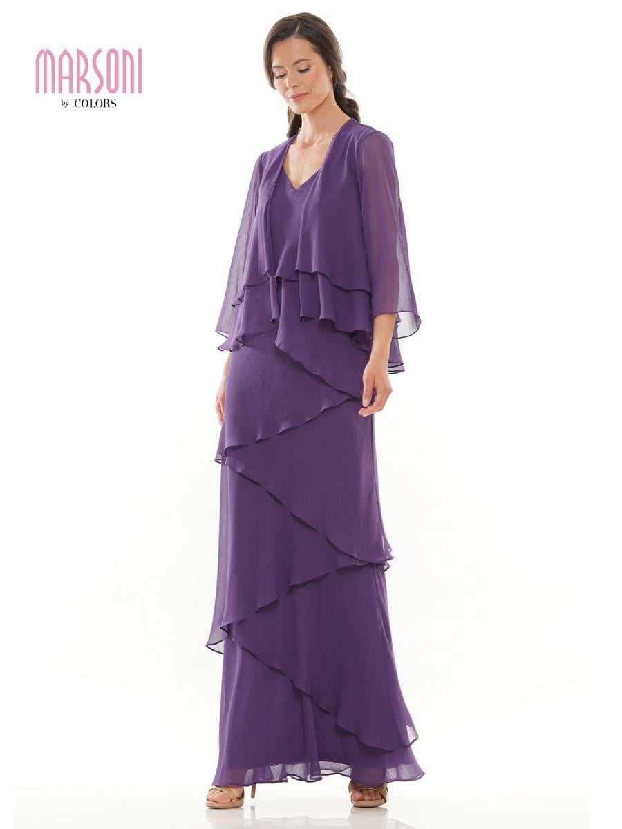 Marsoni by Colors Dress M309 - Eggplant