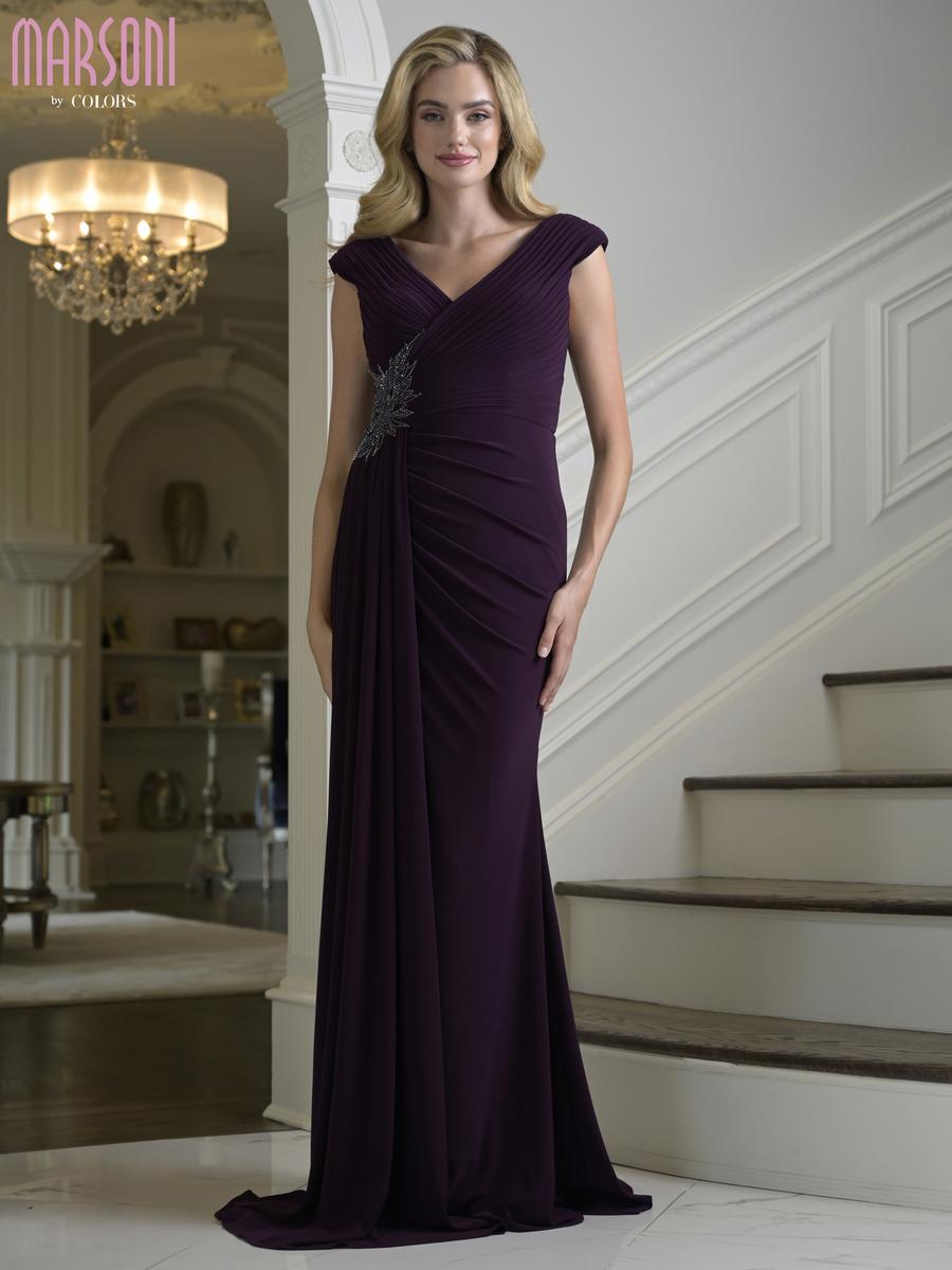 Marsoni by Colors Dress M343 - Eggplant