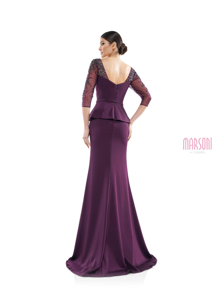 Marsoni by Colors Dress MV1037 - Eggplant