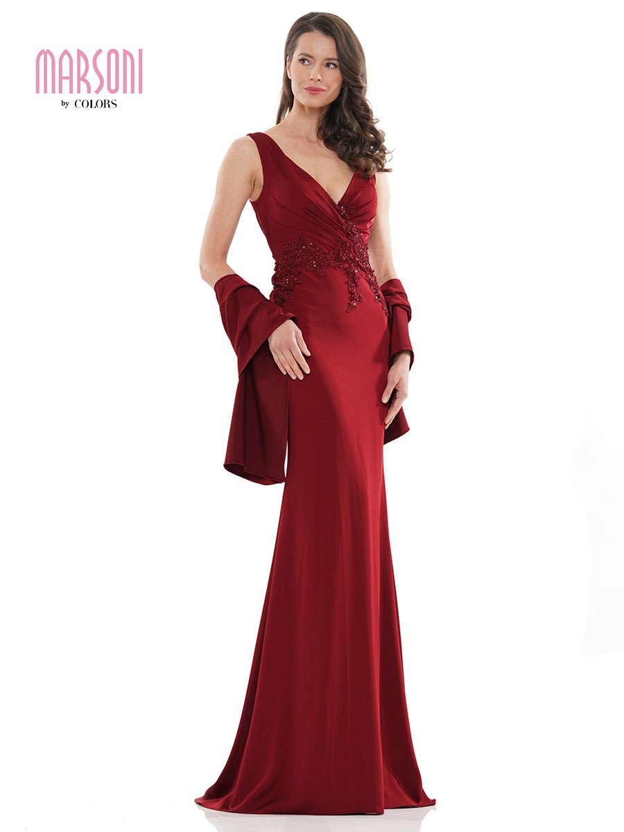 Marsoni by Colors Dress MV1054 - Wine
