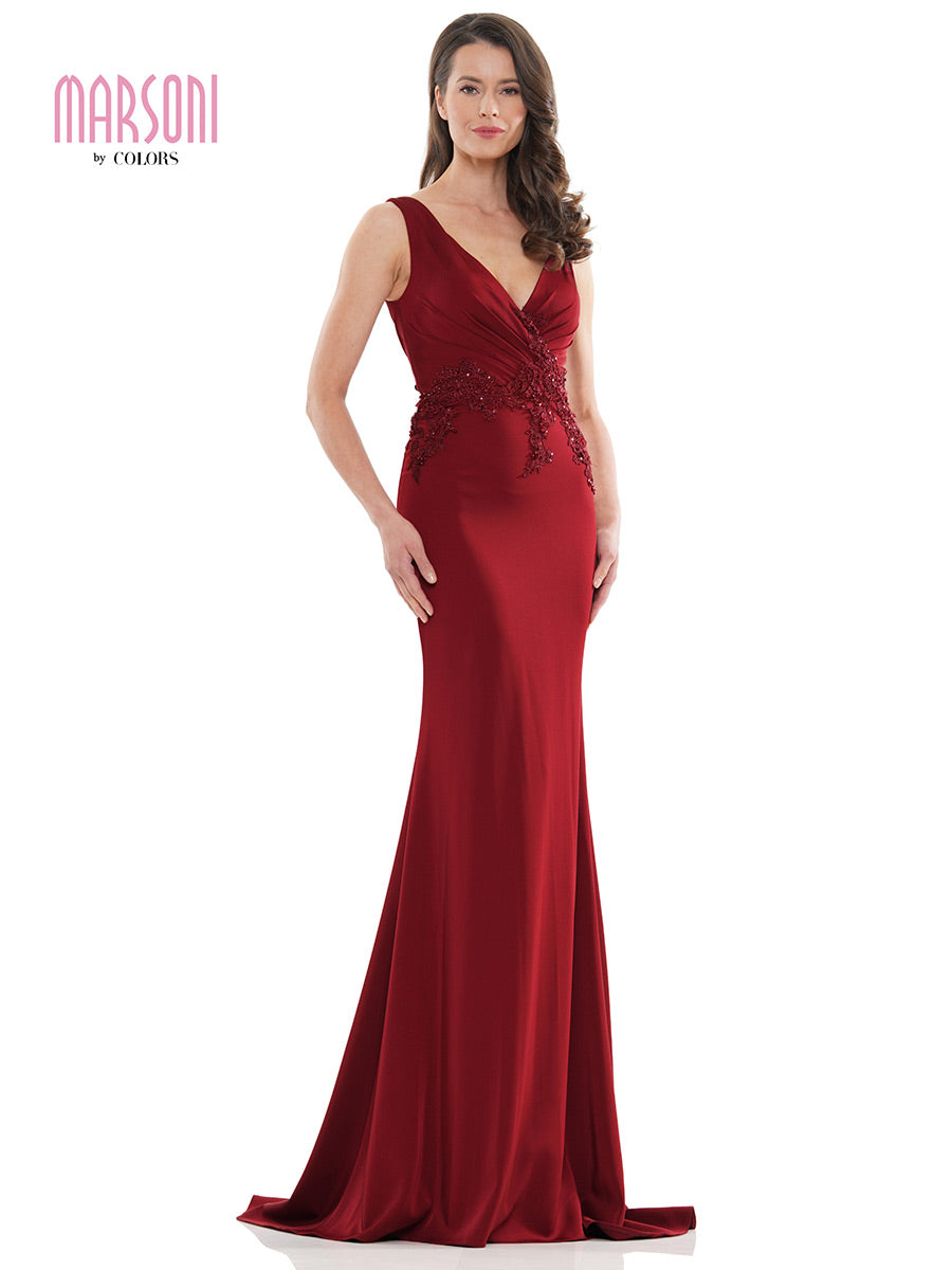 Marsoni by Colors Dress MV1054 - Wine