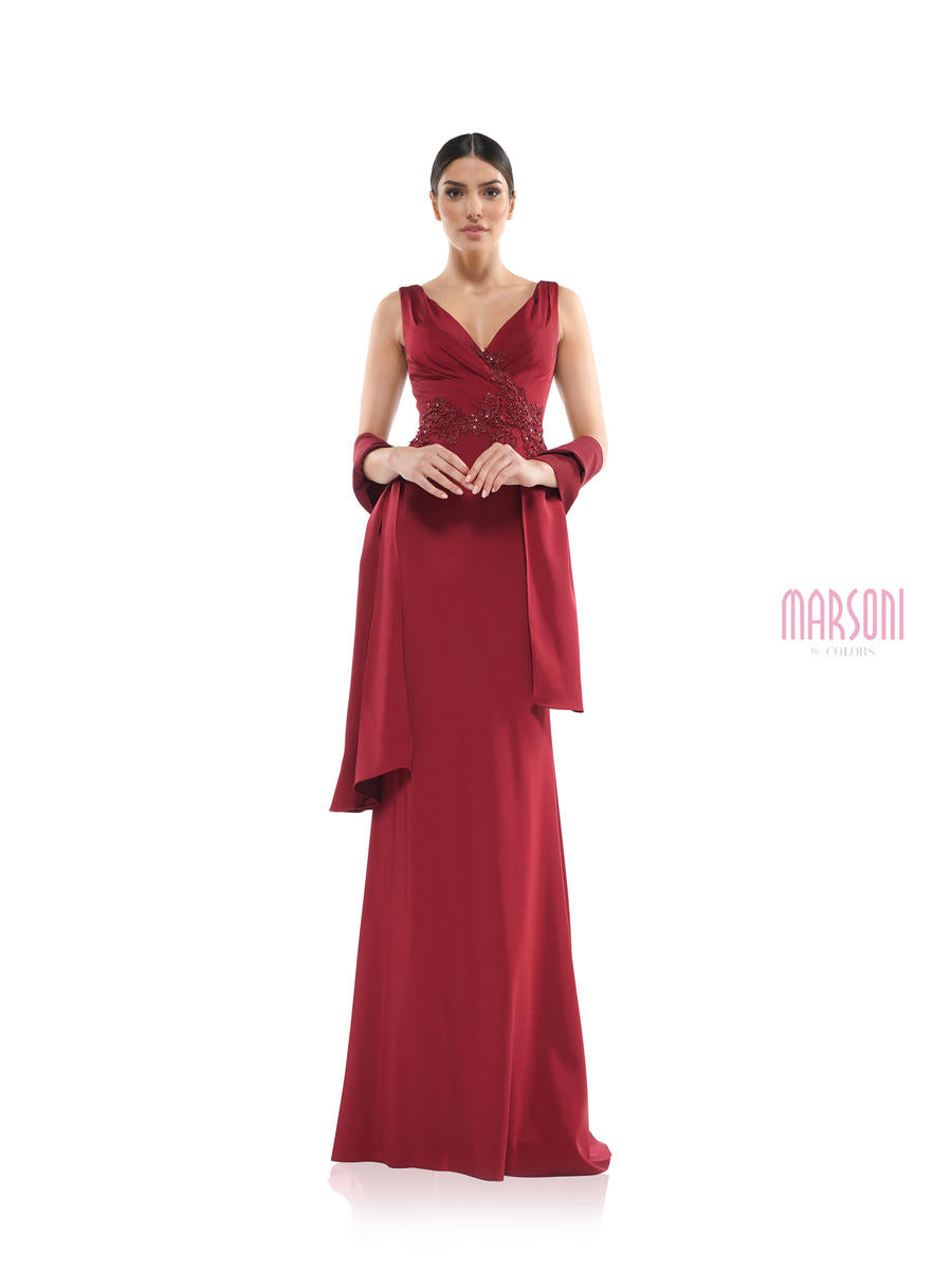 Marsoni by Colors Dress MV1054 - Wine