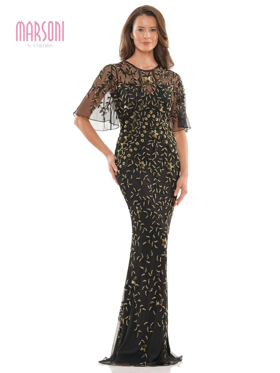 Marsoni by Colors Dress MV1208 - Black/Gold