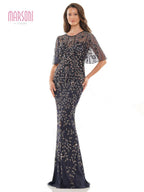Marsoni by Colors Dress MV1208 - Navy/Rose Gold
