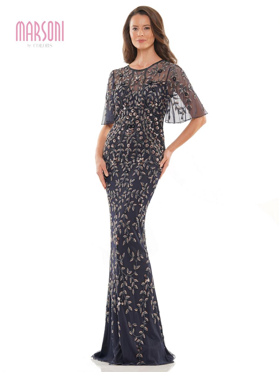 Marsoni by Colors Dress MV1208 - Navy/Rose Gold