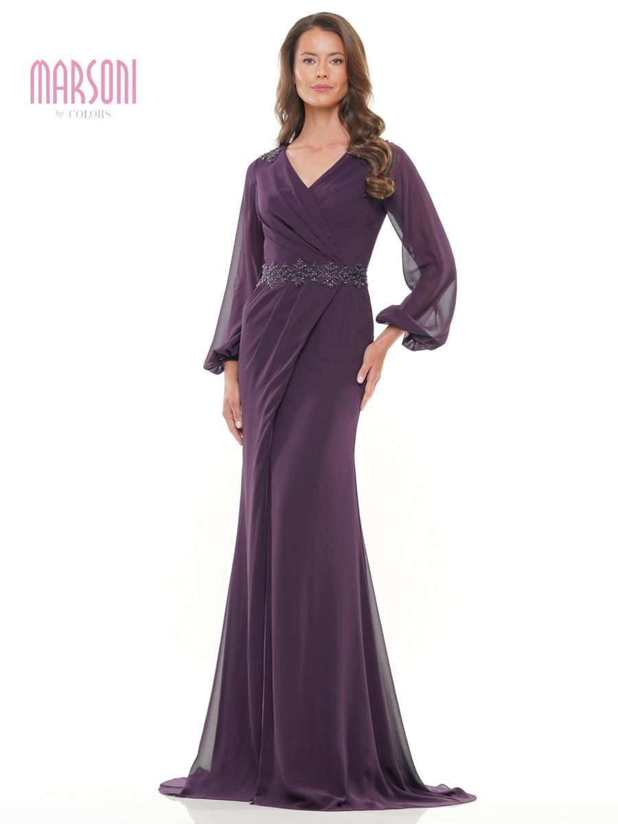 Marsoni by Colors Dress MV1273 - Eggplant