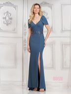 Marsoni by Colors Dress MV1297 - Teal Blue