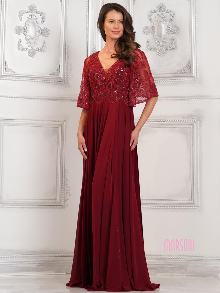 Marsoni by Colors Dress MV1302 - Wine