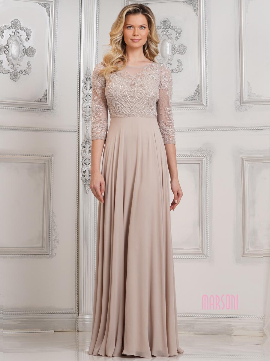 Marsoni by Colors Dress MV1322 - Champagne