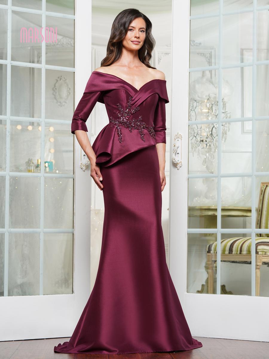 Marsoni by Colors Dress MV1333 - Wine