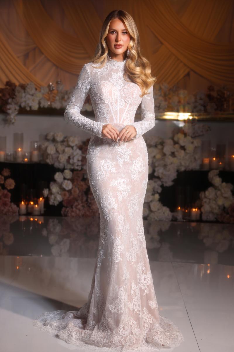 Portia and Scarlett Evening PS25857E - Ivory/Nude