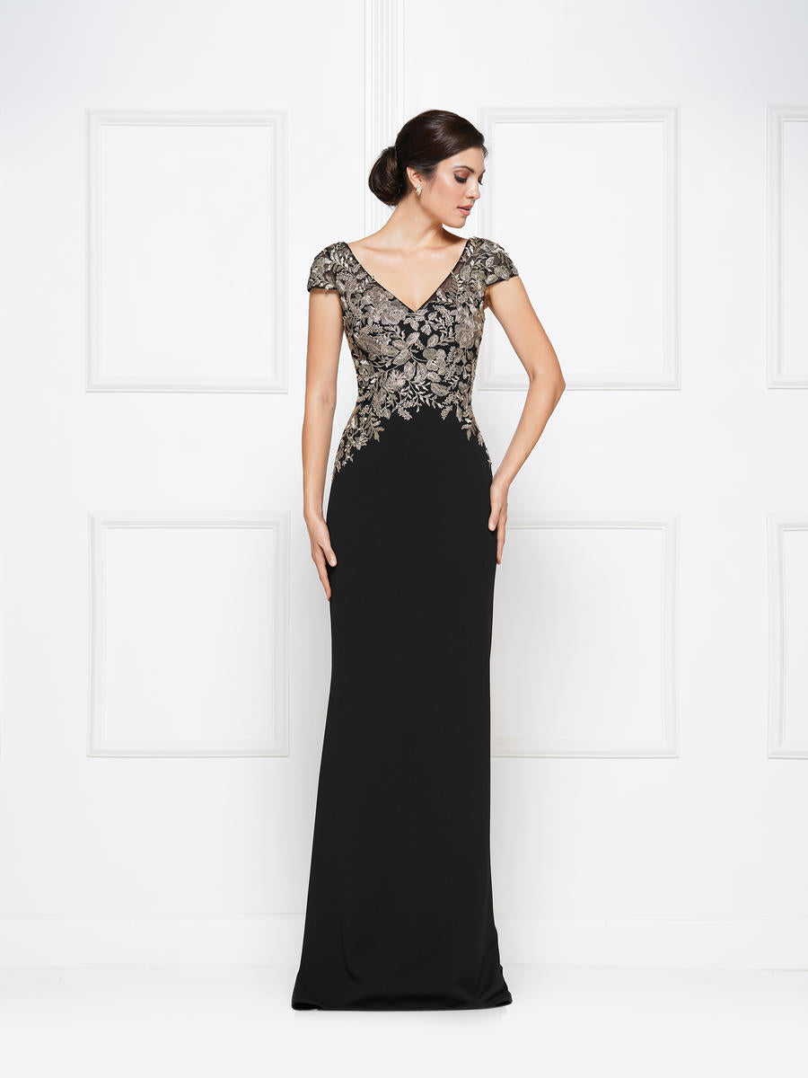 Rina di Montella Dress RD2652 - Black/Gold