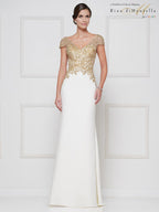 Rina di Montella Dress RD2652 - Ivory/Gold