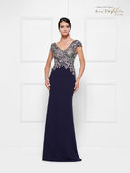 Rina di Montella Dress RD2652 - Navy/Gold