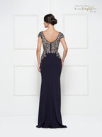 Rina di Montella Dress RD2652 - Navy/Gold