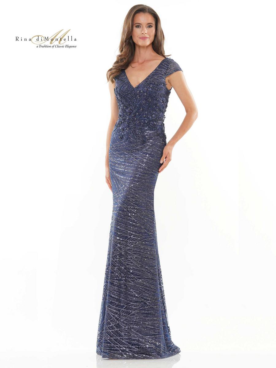 Rina di Montella Dress RD2723 - Wedgewood