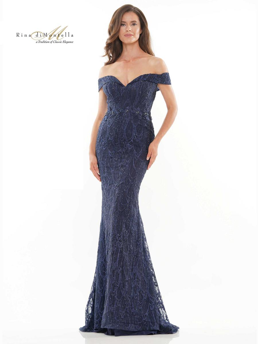 Rina di Montella Dress RD2739 - Navy