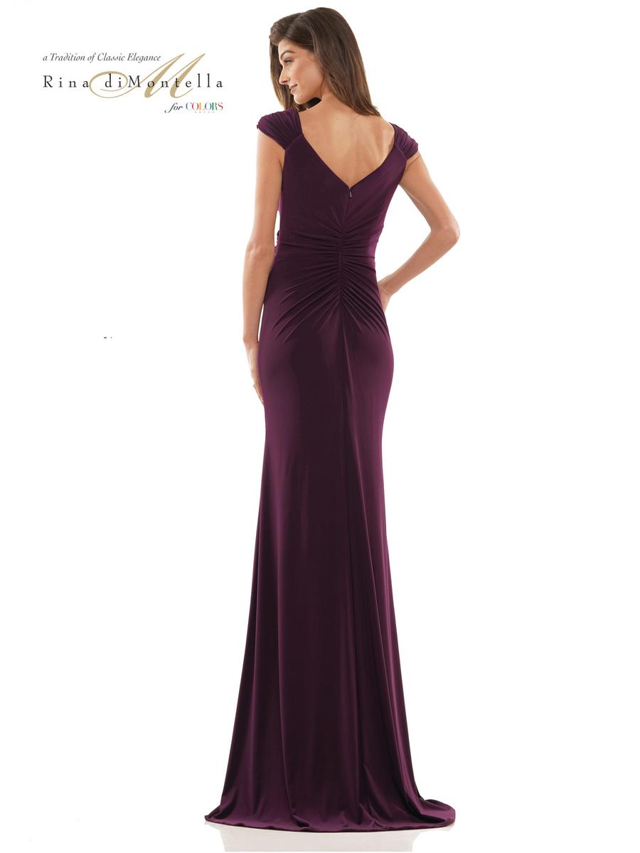 Rina di Montella Dress RD2824 - Aubergine