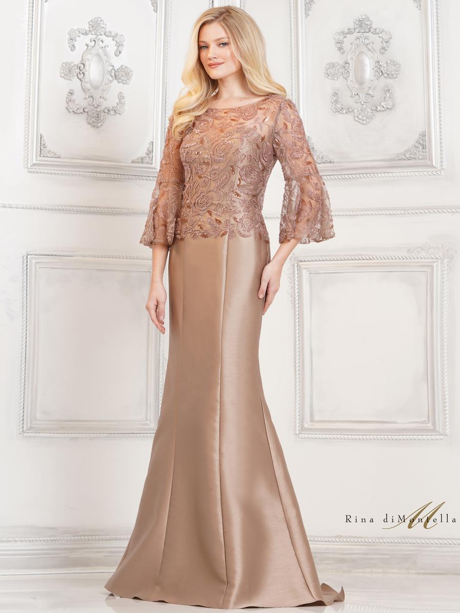 Rina di Montella Dress RD2939 - Taupe