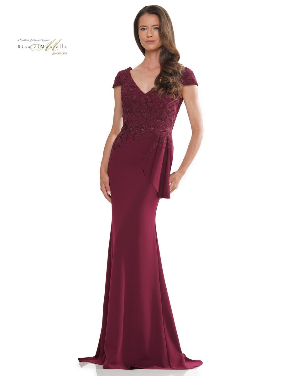 Rina di Montella Dress RD2960 - Wine