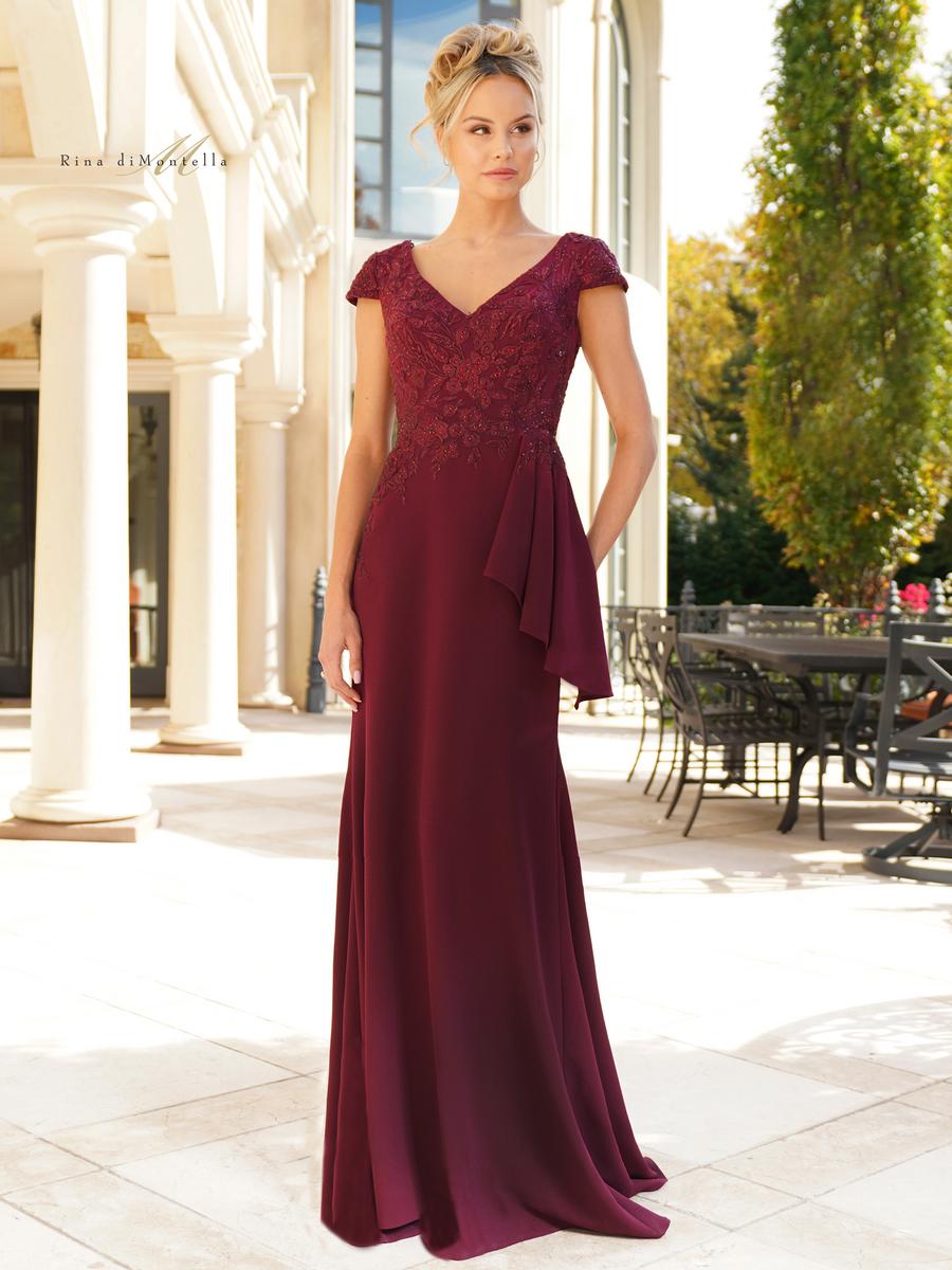 Rina di Montella Dress RD2960 - Wine