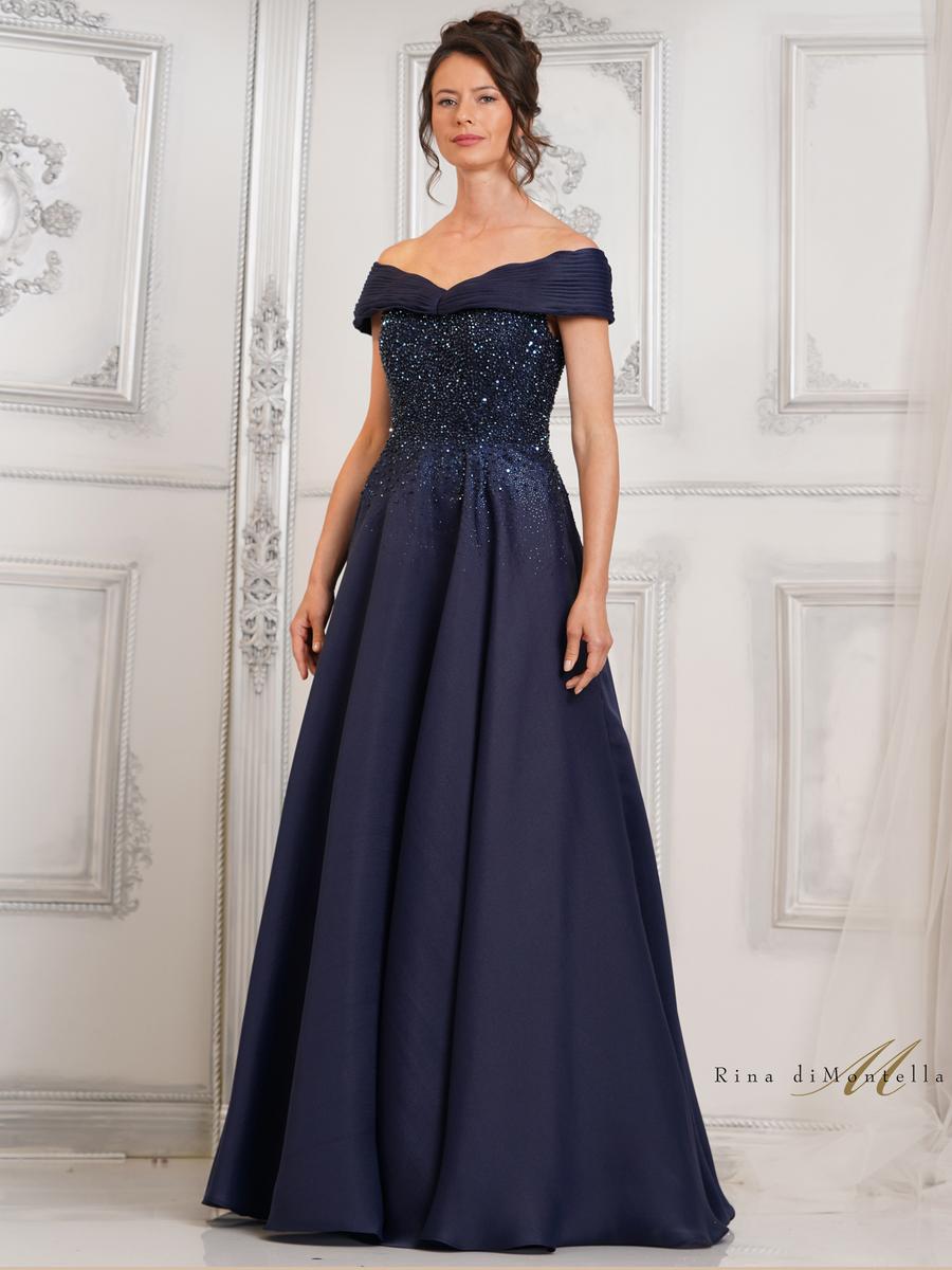 Rina di Montella Dress RD3102 - Navy