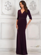 Rina di Montella Dress RD3109 - Auvergine
