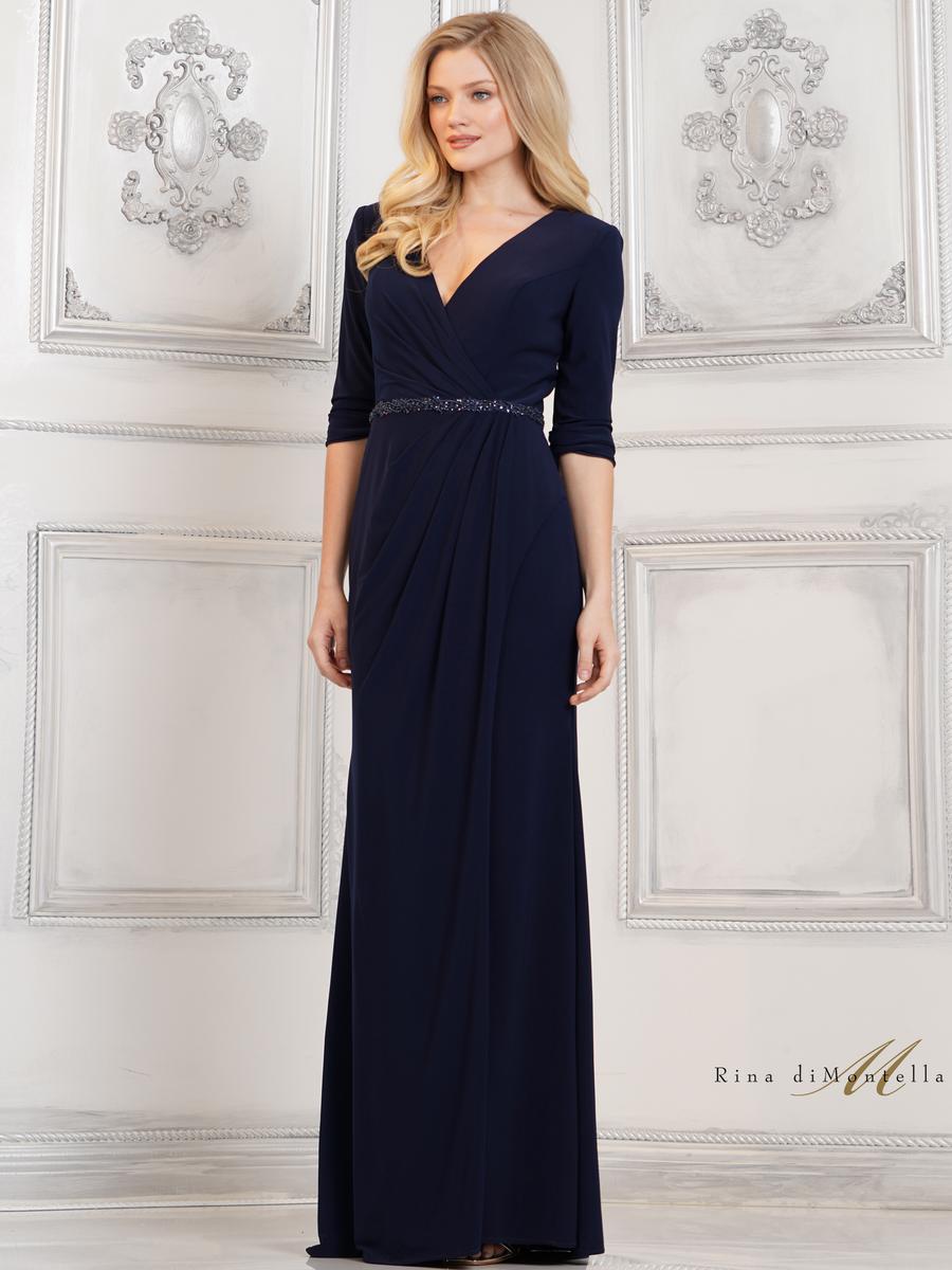 Rina di Montella Dress RD3109 - Navy