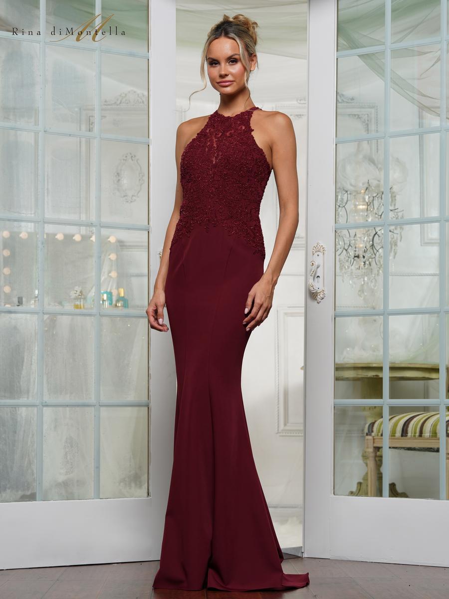 Rina di Montella Dress RD3243 - Wine