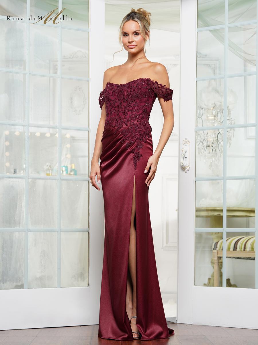 Rina di Montella Dress RD3251 - Wine