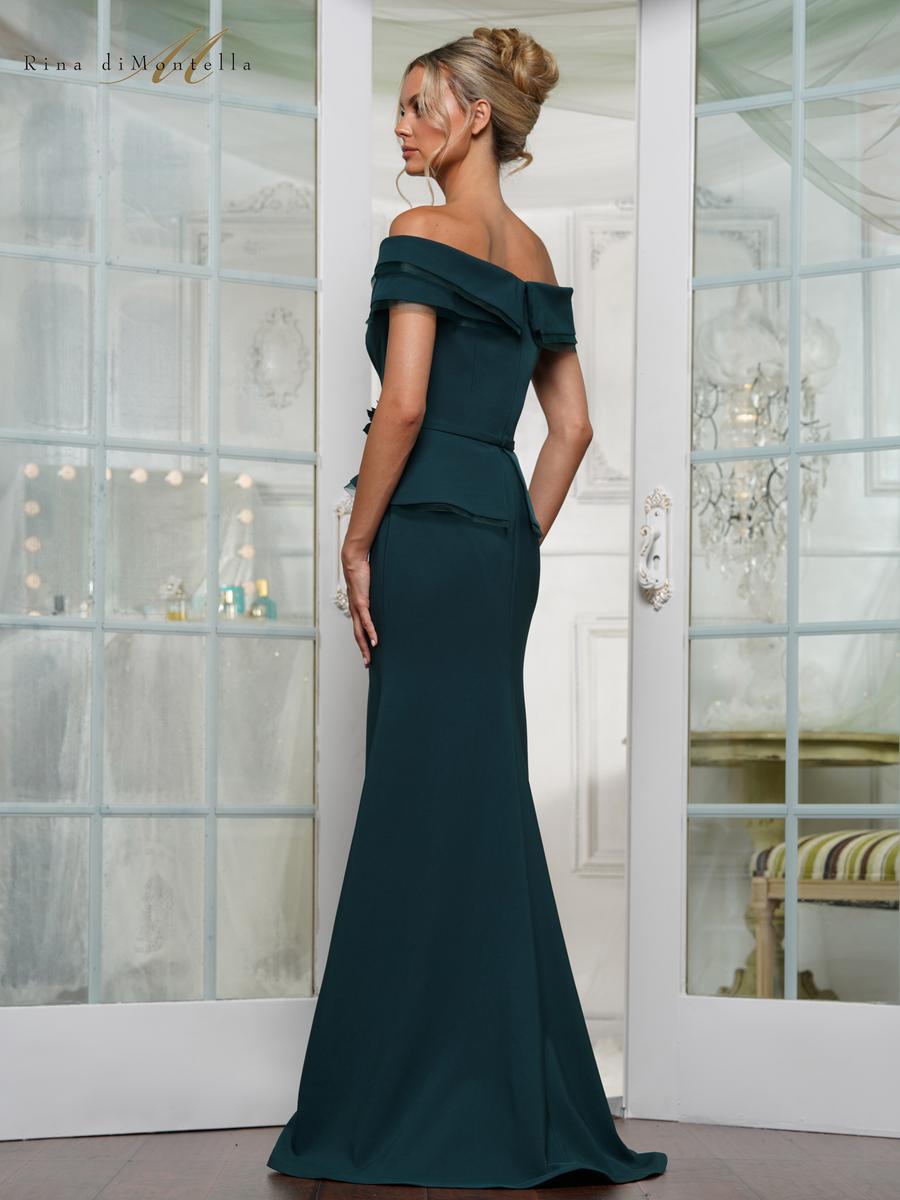 Rina di Montella Dress RD3256 - Deep Green