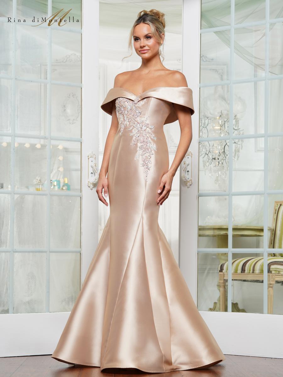 Rina di Montella Dress RD3257 - Gold