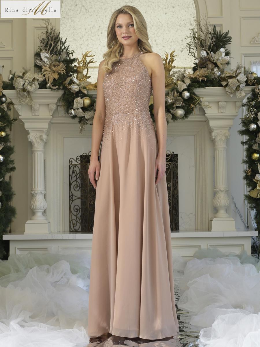 Rina di Montella Dress RD3304 - Rose Gold