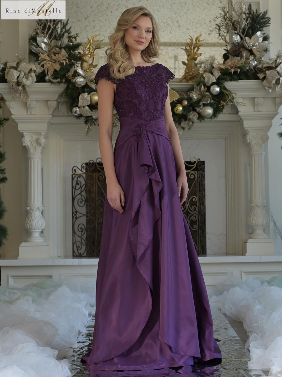 Rina di Montella Dress RD3327 - Light Aubergin