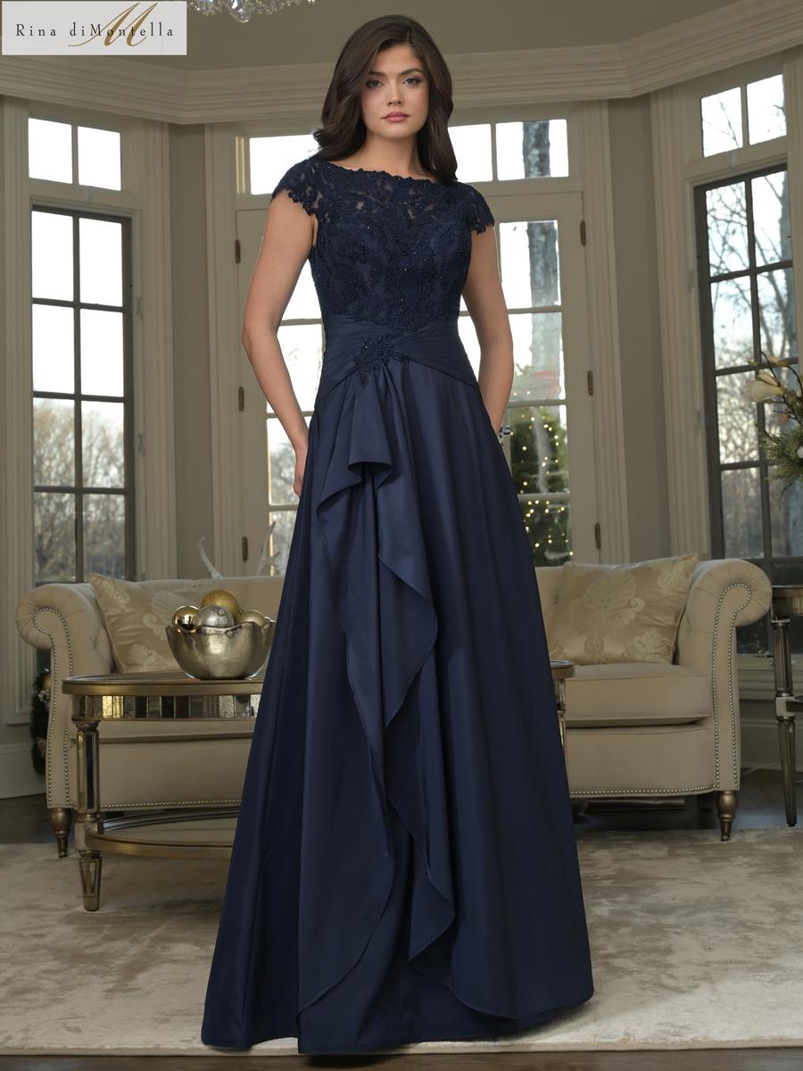 Rina di Montella Dress RD3327 - Navy