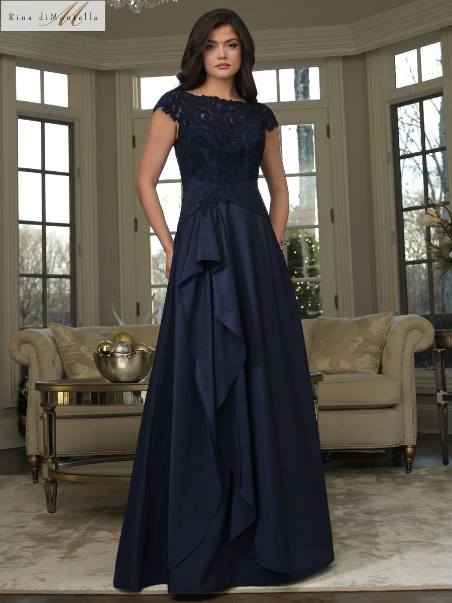 Rina di Montella Dress RD3327 - Navy