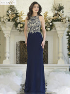 Rina di Montella Dress RD3345 - Navy Gold