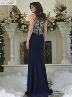 Rina di Montella Dress RD3345 - Navy Gold