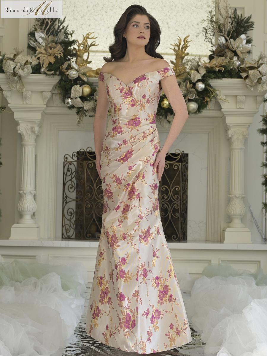 Rina di Montella Dress RD3350 - Pink Multi