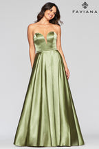 Faviana Glamour Dress S10428 - Light Ivy