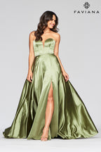 Faviana Glamour Dress S10428 - Light Ivy
