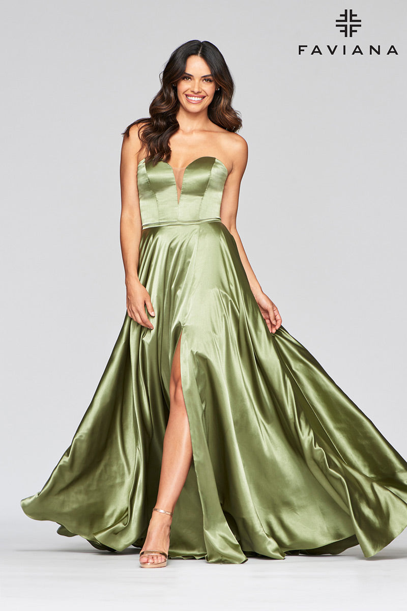 Faviana Glamour Dress S10428 - Light Ivy
