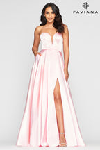 Faviana Glamour Dress S10428 - Millenial Pink
