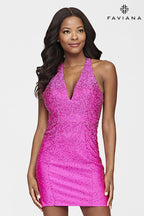 Faviana Dress S10702 - Hot Pink