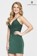 Faviana Dress S10711 - Forest Green