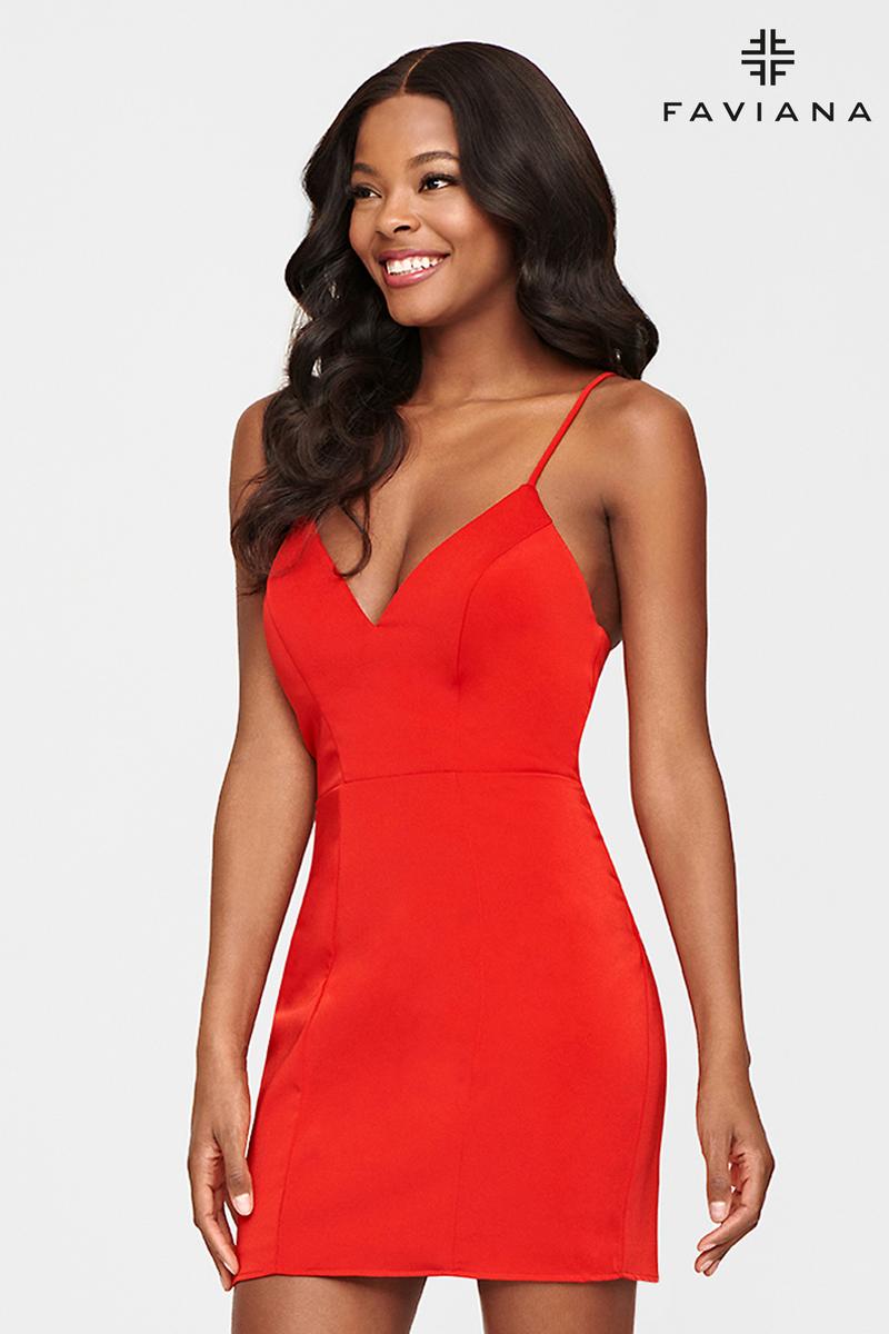 Faviana Dress S10719 - Red